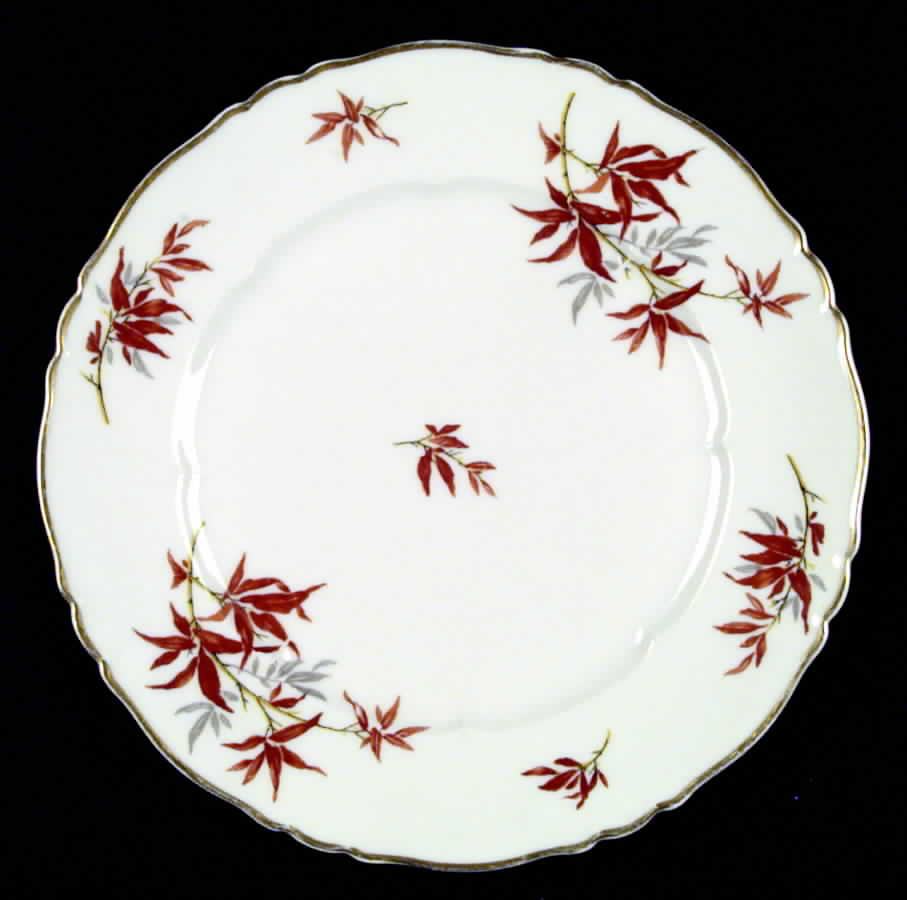 Bamboo (Rust Bamboo Shoots) Dinner Plate by Haviland-1