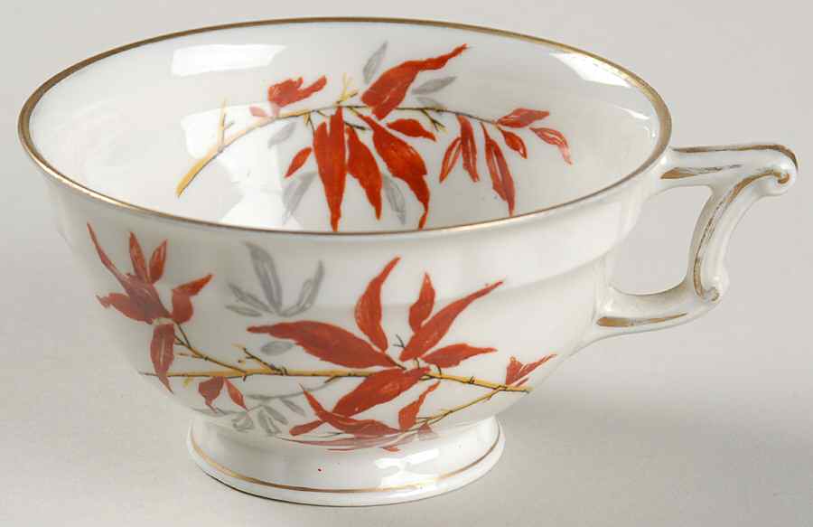 Bamboo (Rust Bamboo Shoots) Footed Cup by Haviland-1
