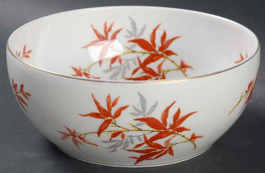 Bamboo (Rust Bamboo Shoots) 6" Round Vegetable Bowl by Haviland-1