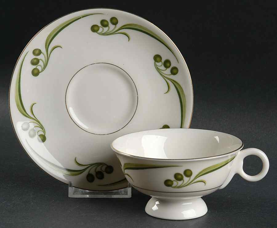 Bel Air Footed Cup & Saucer Set by Haviland-1