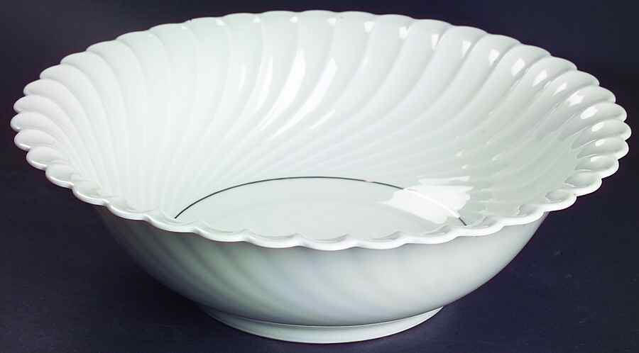 Beaucaire (Platinum Inner Ring) 10" Large Salad Serving Bowl by Haviland-1