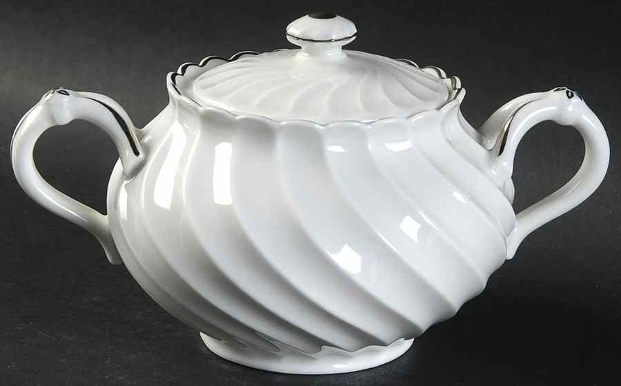 Beaucaire (Platinum Inner Ring) Sugar Bowl & Lid by Haviland-1