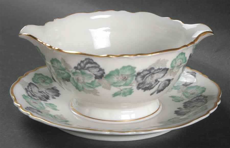 Beauvais (France) Gravy Boat with Attached Underplate by Haviland-1