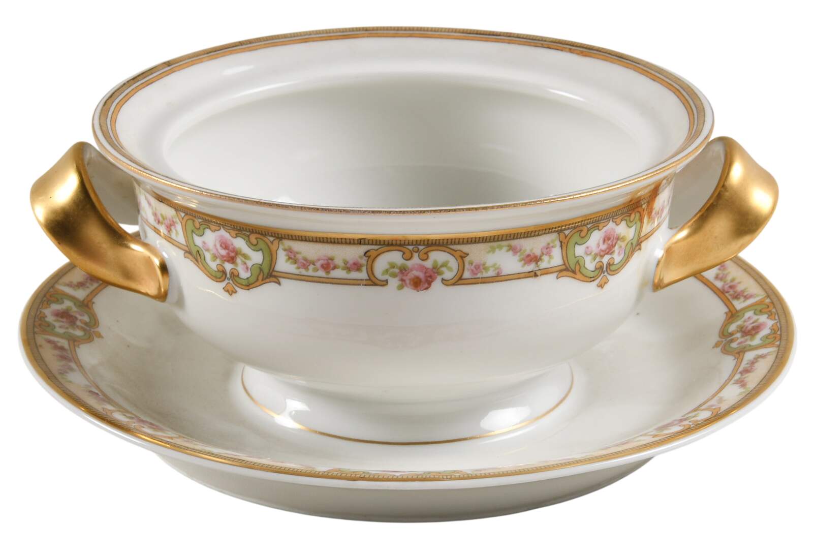 Belfort Gravy Boat w/Attached Underplate No Lid by Haviland-1