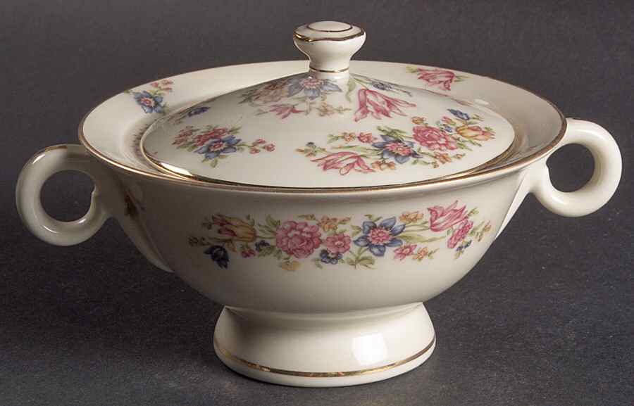 Belvedere Sugar Bowl & Lid by Haviland-1