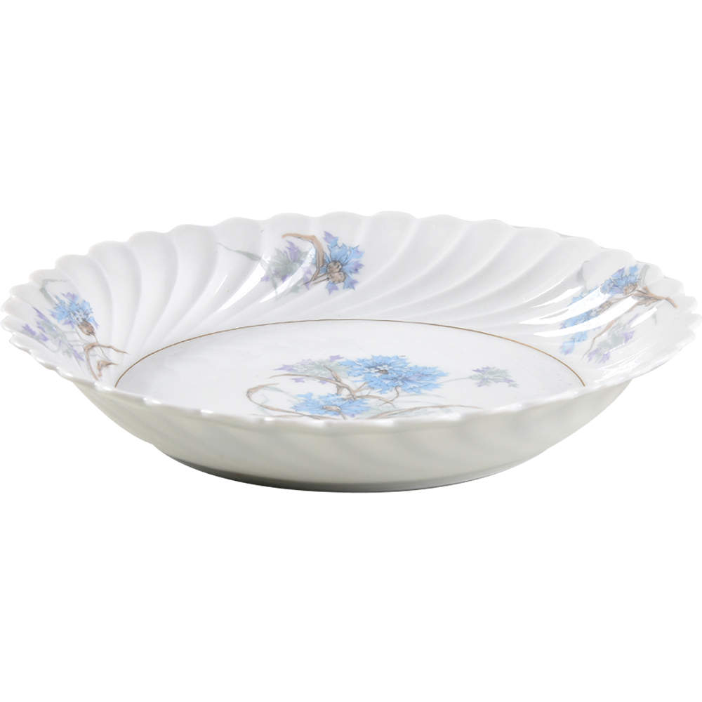 Bergere (Blue Flowers, Gold Verge) Coupe Soup Bowl by Haviland-1