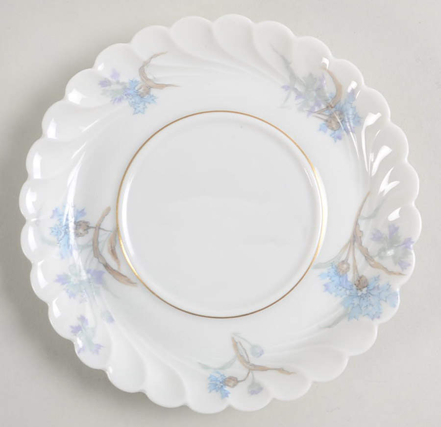 Bergere (Blue Flowers, Gold Verge) Saucer by Haviland-1