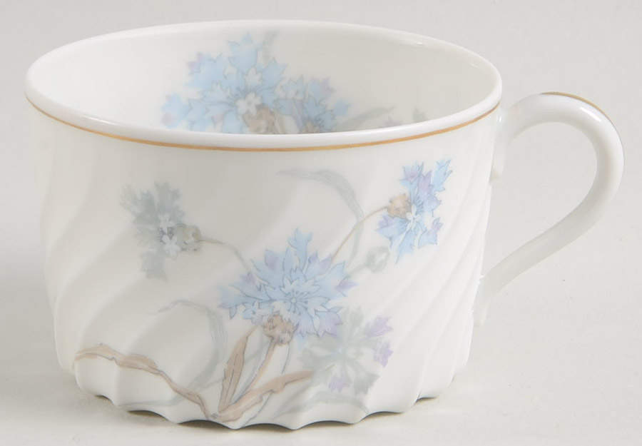 Bergere (Blue Flowers, Gold Verge) Flat Cup by Haviland-1