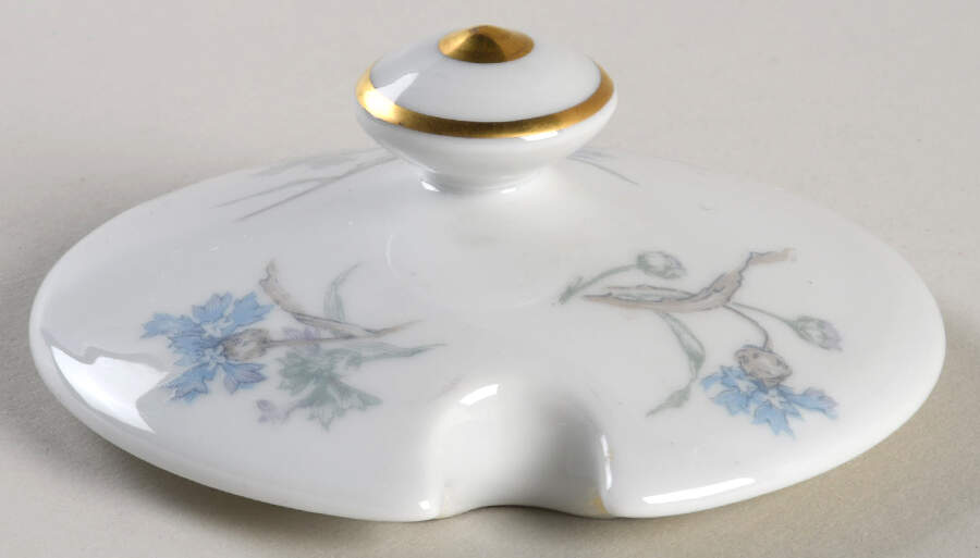 Bergere (Blue Flowers, Gold Verge) Lid for Jam/Jelly by Haviland-1
