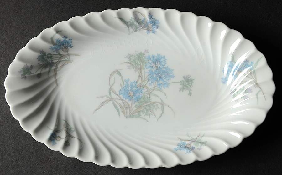 Bergere (Blue Flowers, Gold Verge) Relish by Haviland-1