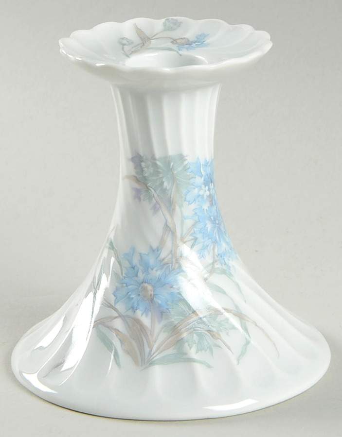 Bergere (Blue Flowers, Gold Verge) Small Candlestick by Haviland-1