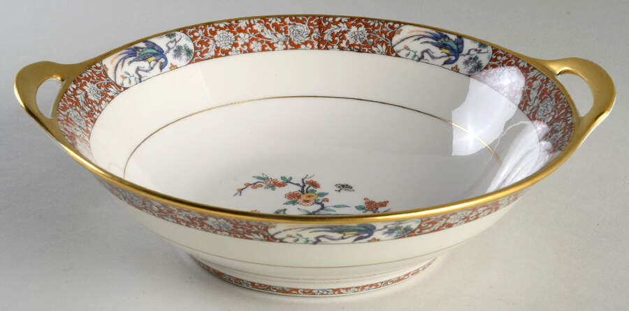 Bird of India 10" Round Vegetable Bowl by Haviland-1