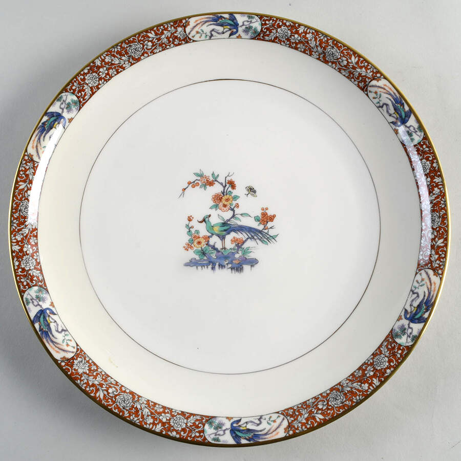 Bird of India Chop Plate (Round Platter) by Haviland-1