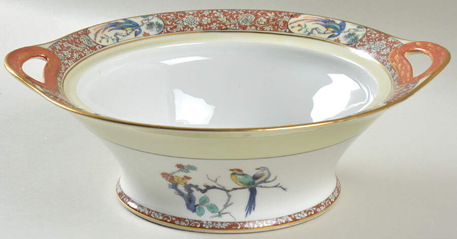 Bird of India Round Vegetable No Lid by Haviland-1