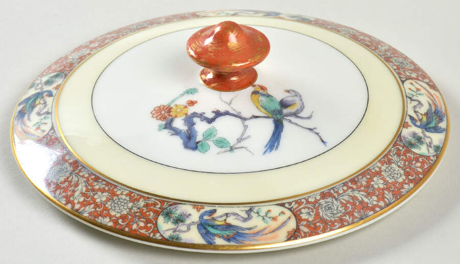 Bird of India Lid for Round Vegetable by Haviland-1