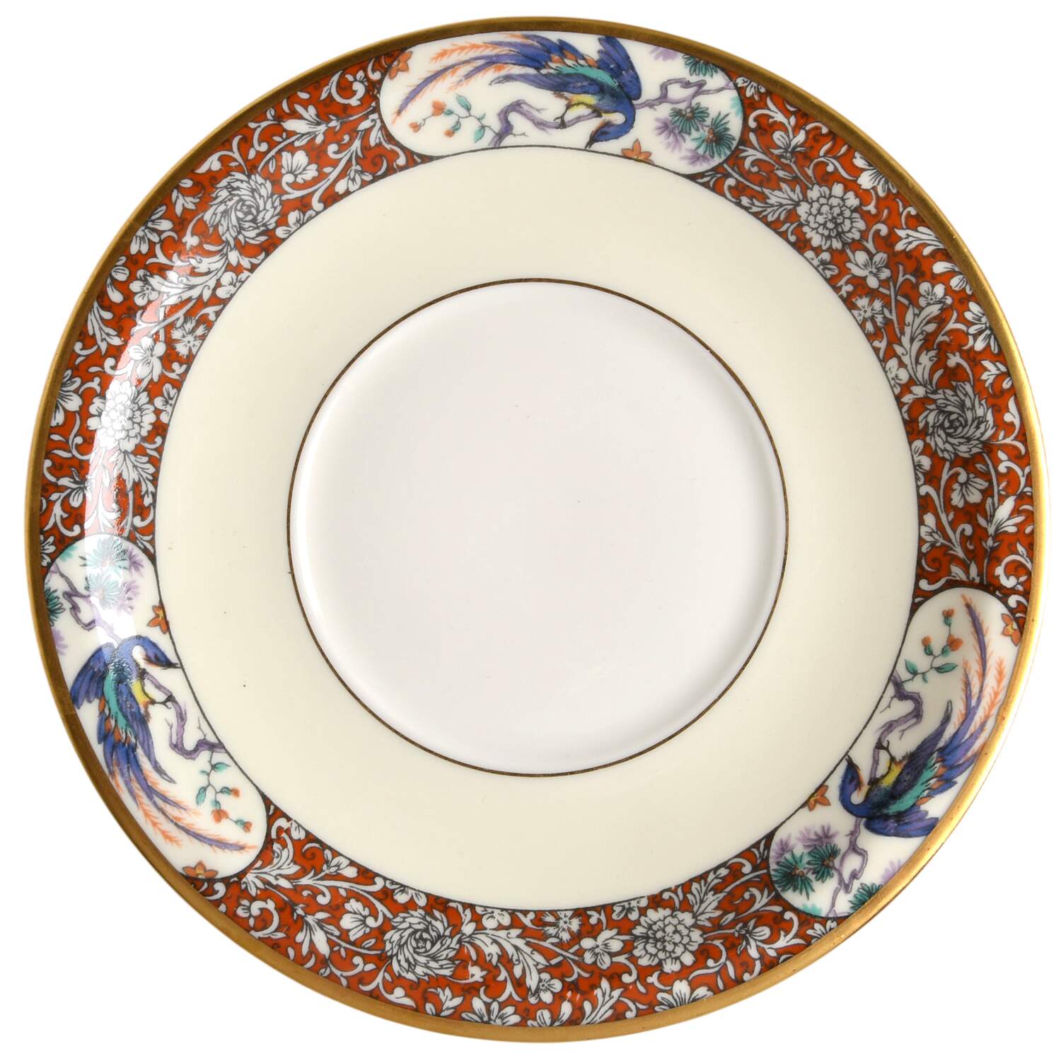 Bird of India Saucer for Cream Soup Bowl by Haviland-1