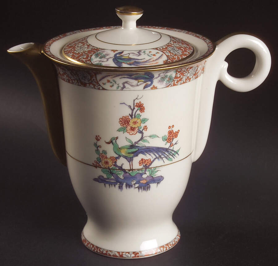Bird of India Coffee Pot & Lid by Haviland-1