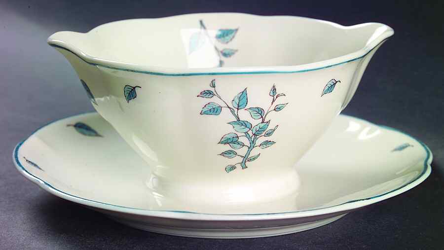 Birchmere Gravy Boat with Attached Underplate by Haviland-1