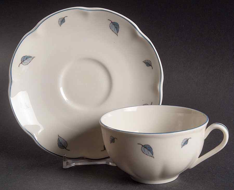 Birchmere Flat Cup & Saucer Set by Haviland-1