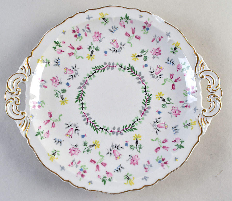 Blue Bell Handled Cake Plate by Haviland-1