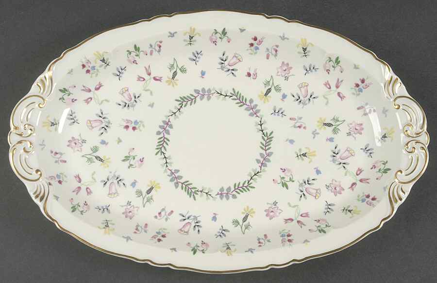 Blue Bell 14" Oval Serving Platter by Haviland-1