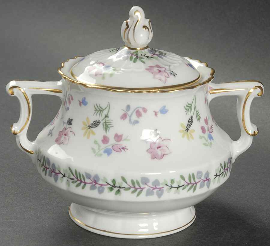 Blue Bell Sugar Bowl & Lid by Haviland-1