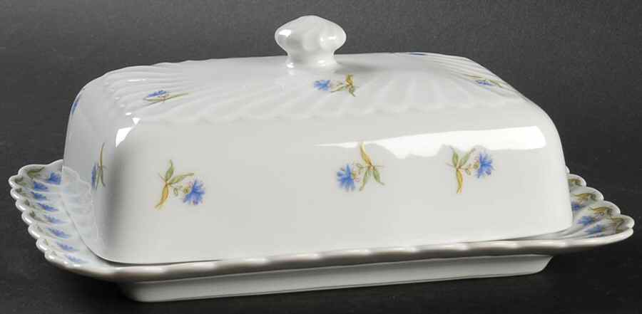 Bleuets Rectangular Covered Butter by Haviland-1
