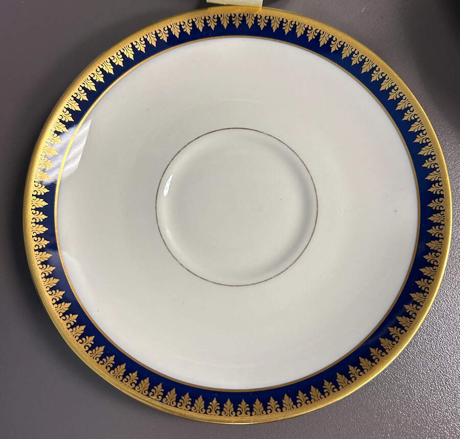 Blue Luxor Saucer by Haviland-1