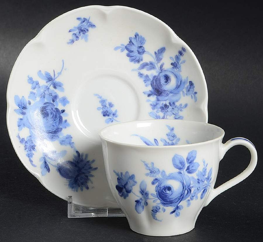 Bluedale Flat Demitasse Cup & Saucer Set by Haviland-1
