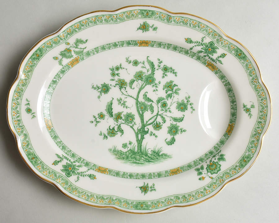 Bonneval (White, Isle De France Shape) 11" Oval Serving Platter by Haviland-1