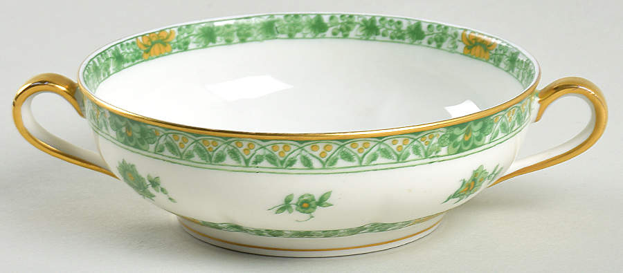 Bonneval (White, Isle De France Shape) Flat Cream Soup Bowl by Haviland-1