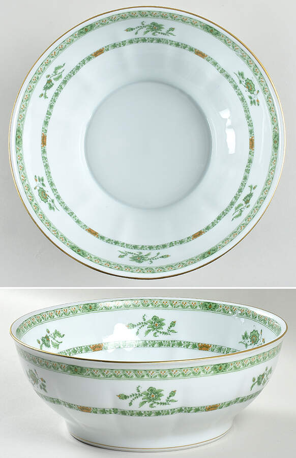 Bonneval (White, Isle De France Shape) 10" Large Salad Serving Bowl by Haviland-1