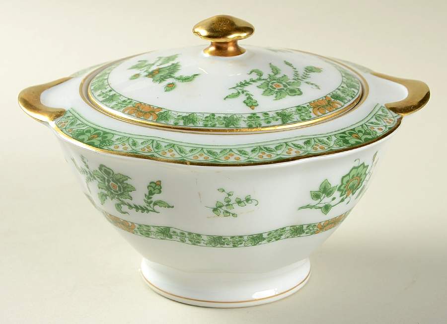 Bonneval (White, Isle De France Shape) Sugar Bowl & Lid by Haviland-1