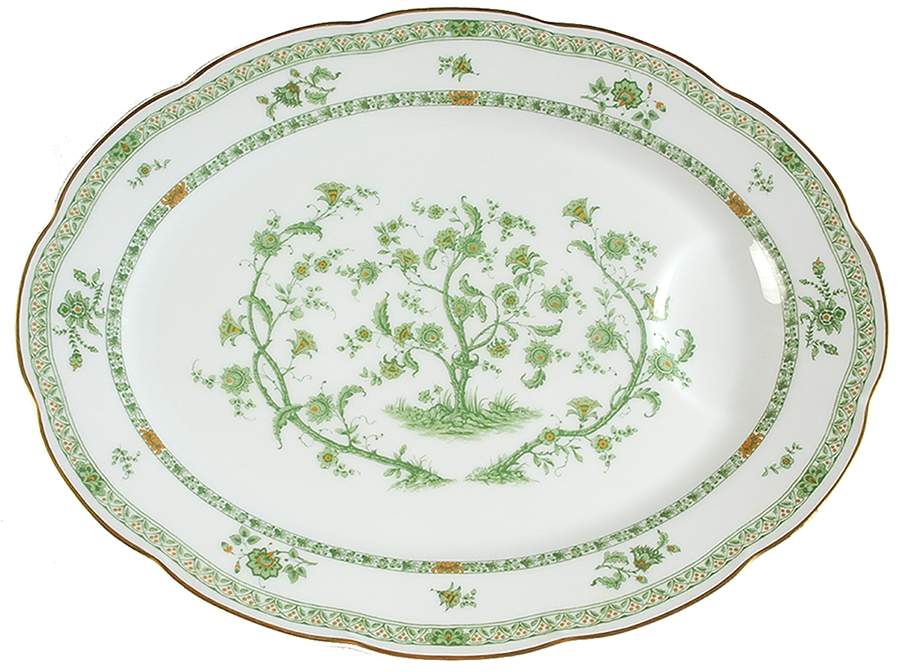 Bonneval (White, Isle De France Shape) 16" Oval Serving Platter by Haviland-1