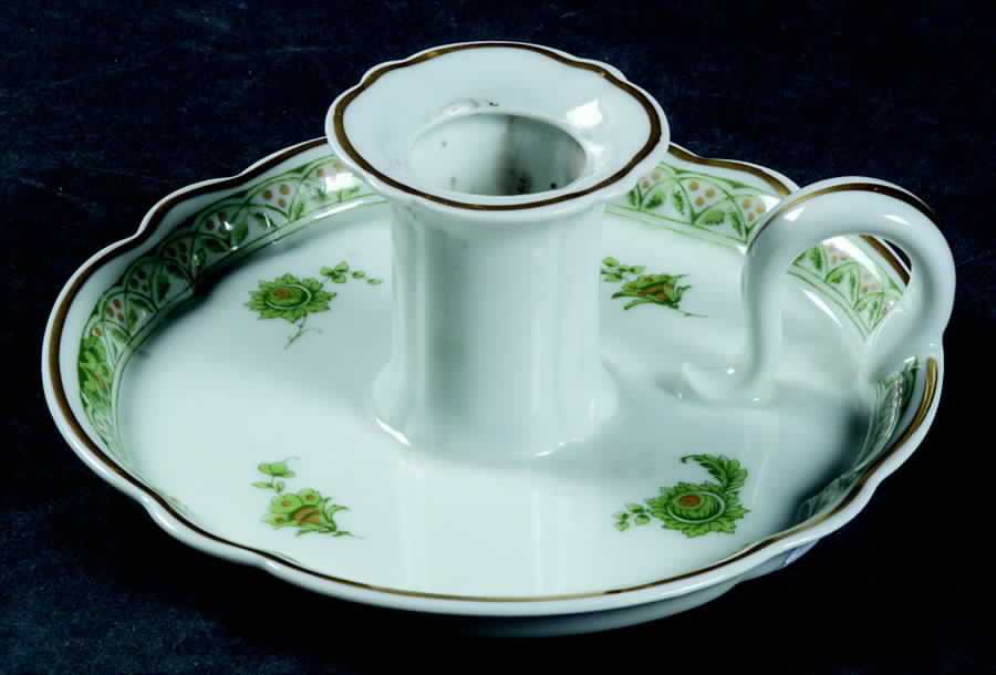 Bonneval (White, Isle De France Shape) Handled Candleholder by Haviland-1