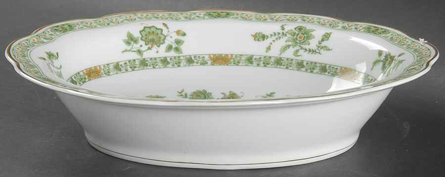 Bonneval (White, Isle De France Shape) 9" Oval Vegetable Bowl by Haviland-1
