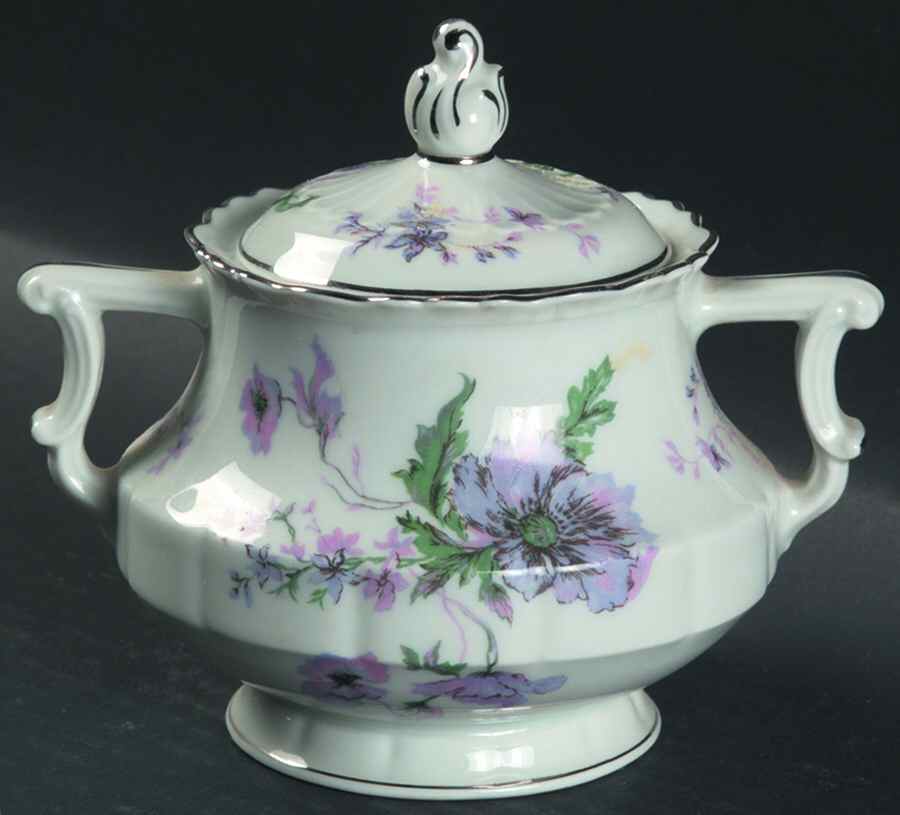 Bordeaux Sugar Bowl & Lid by Haviland-1