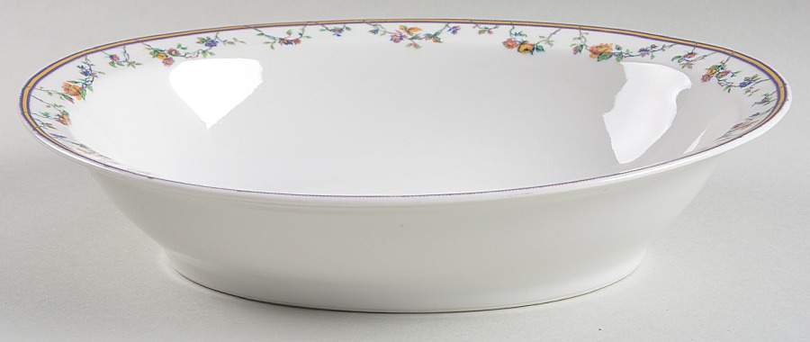 Bordeaux (Yellow & Lavender Edge) 10" Oval Vegetable Bowl by Haviland-1