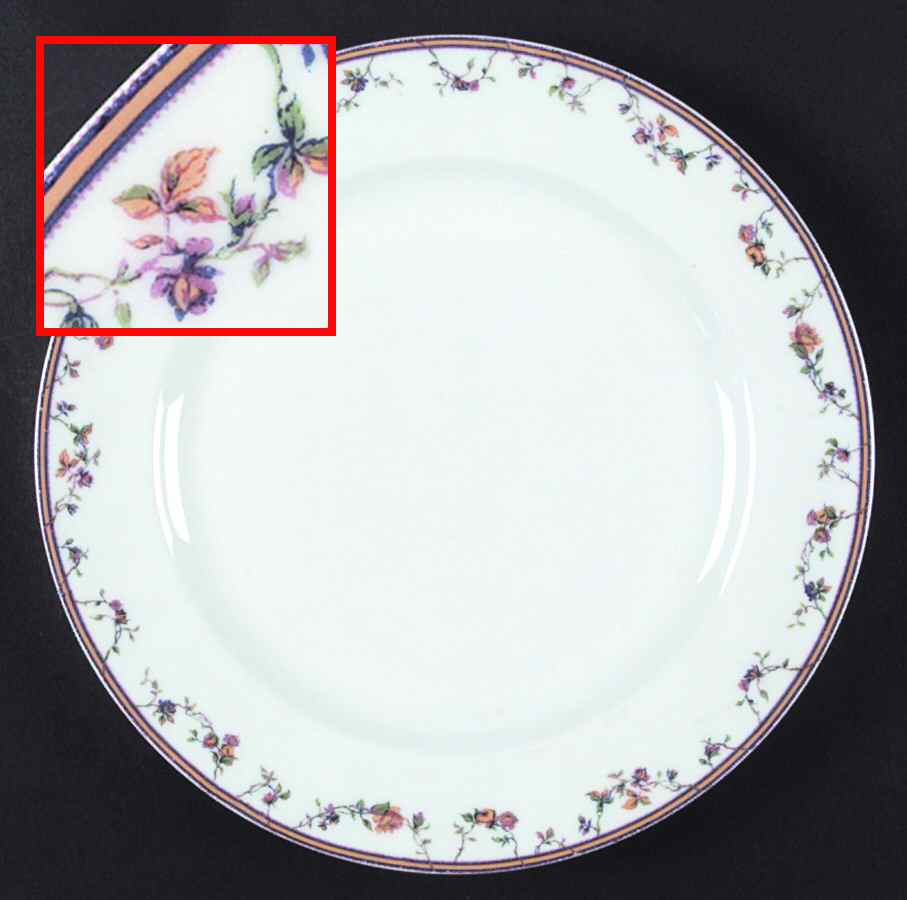 Bordeaux (Yellow & Lavender Edge) Dinner Plate by Haviland-1