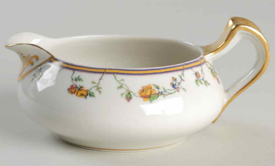 Bordeaux (Yellow & Lavender Edge) Creamer by Haviland-1