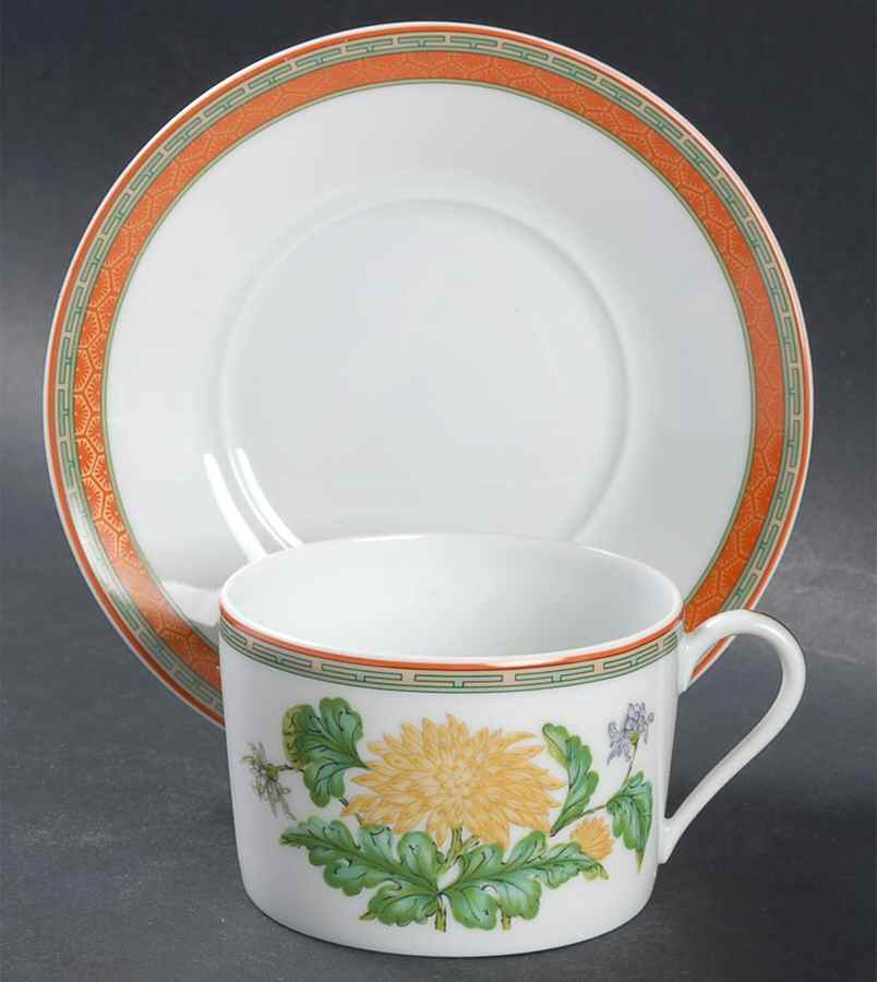 Botania Flat Cup & Saucer Set by Haviland-1