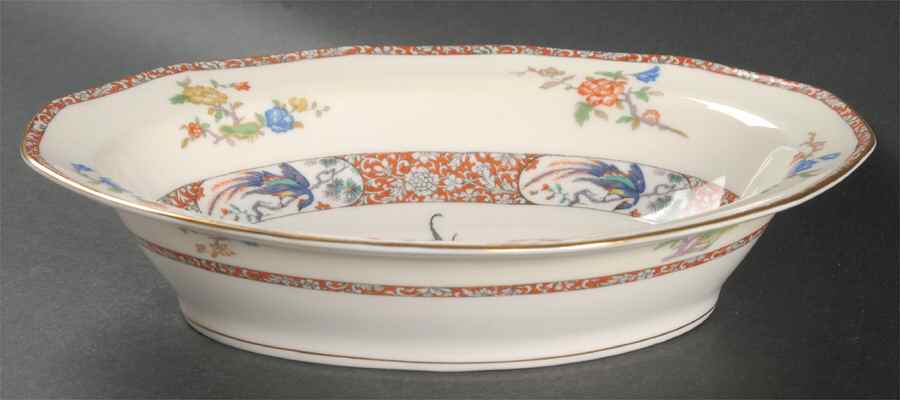 Bourbon 9" Oval Vegetable Bowl by Haviland-1