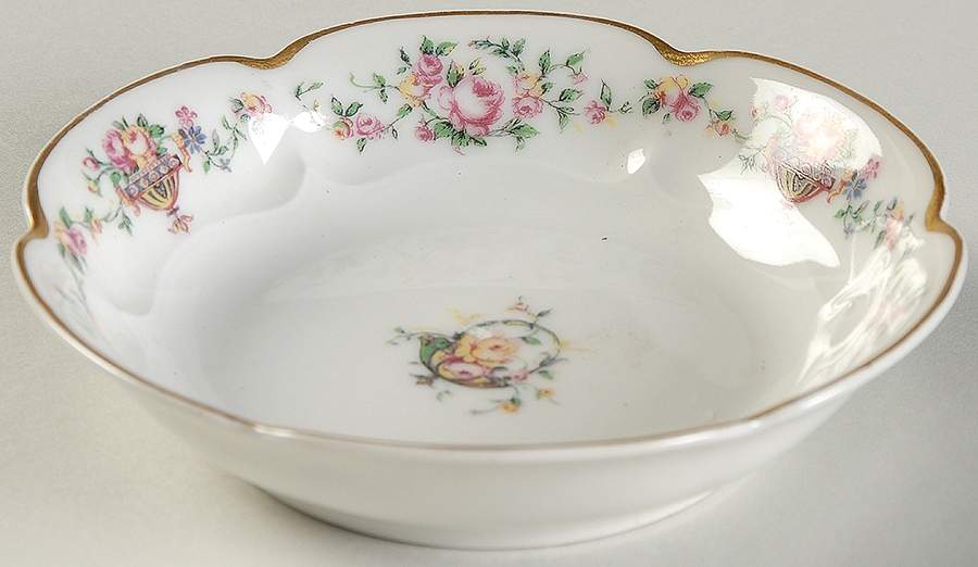 Bouquet (Flowers In Urn) Fruit/Dessert (Sauce) Bowl by Haviland-1