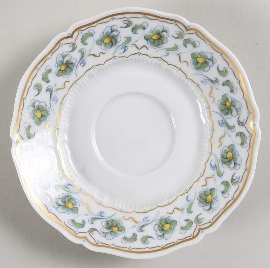 Bouquet (Green & Yellow Flowers) Saucer by Haviland-1