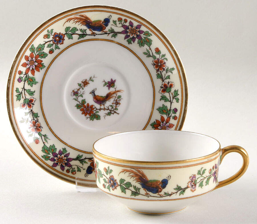 Brazil Flat Cup & Saucer Set by Haviland-1