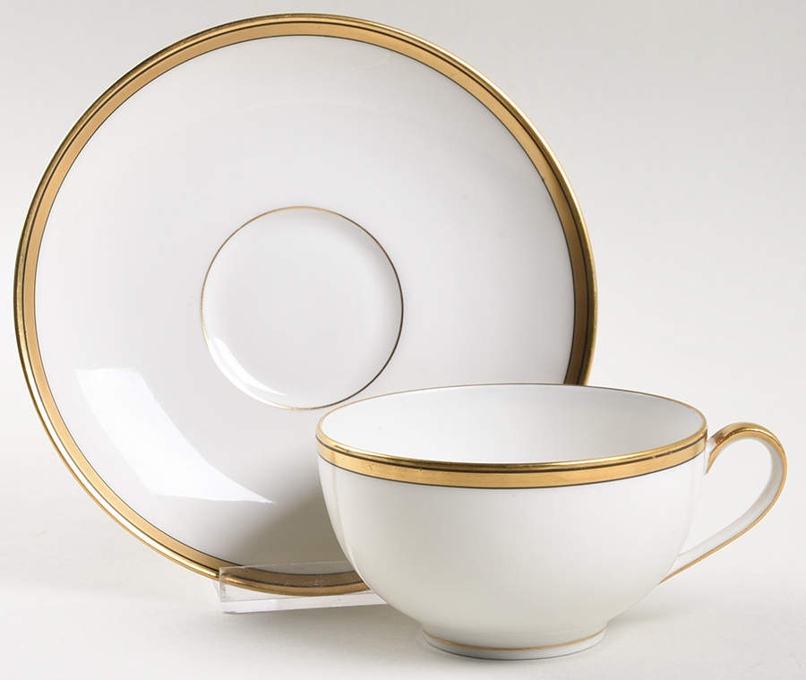 Breton (France) Flat Cup & Saucer Set by Haviland-1