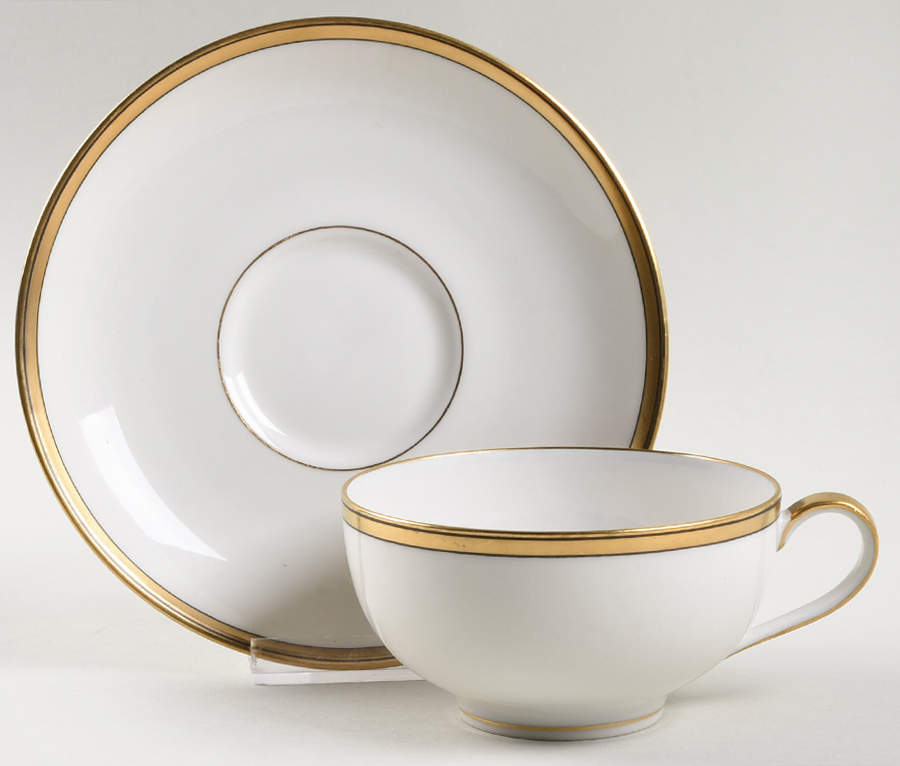 Breton (France) Flat Cup & Saucer Set by Haviland-1