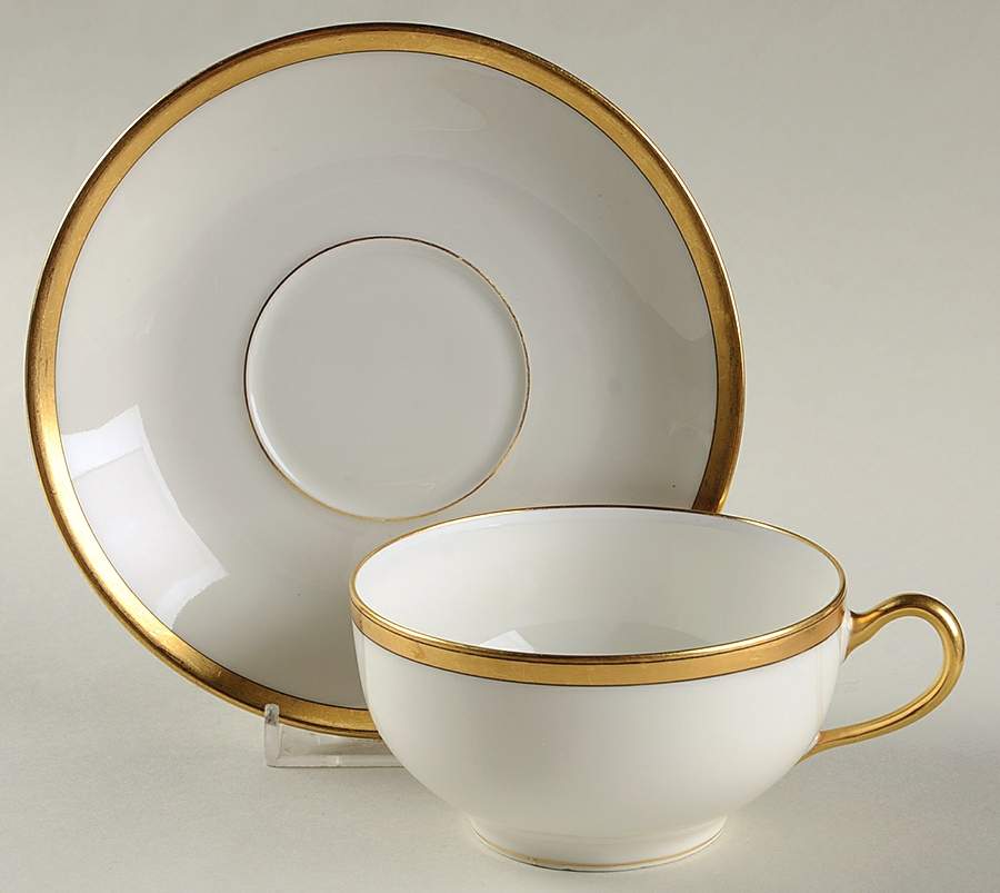 Breton (France) Flat Cup & Saucer Set by Haviland-1