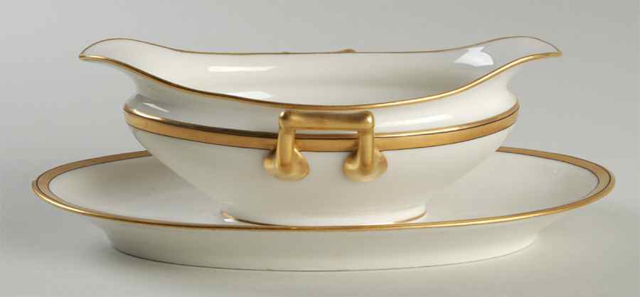 Breton (France) Gravy Boat with Attached Underplate by Haviland-1