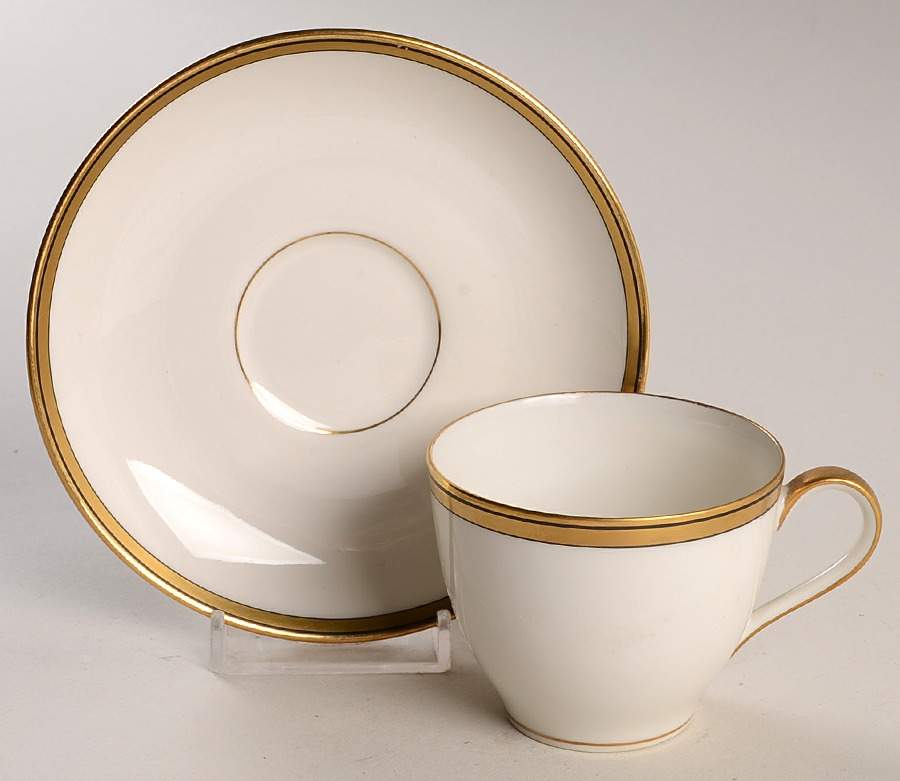 Breton (France) Flat Demitasse Cup & Saucer Set by Haviland-1